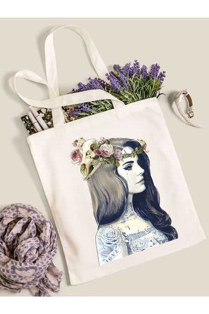 Lana Del Rey Tasarımlı Tote Bag Bez Çanta