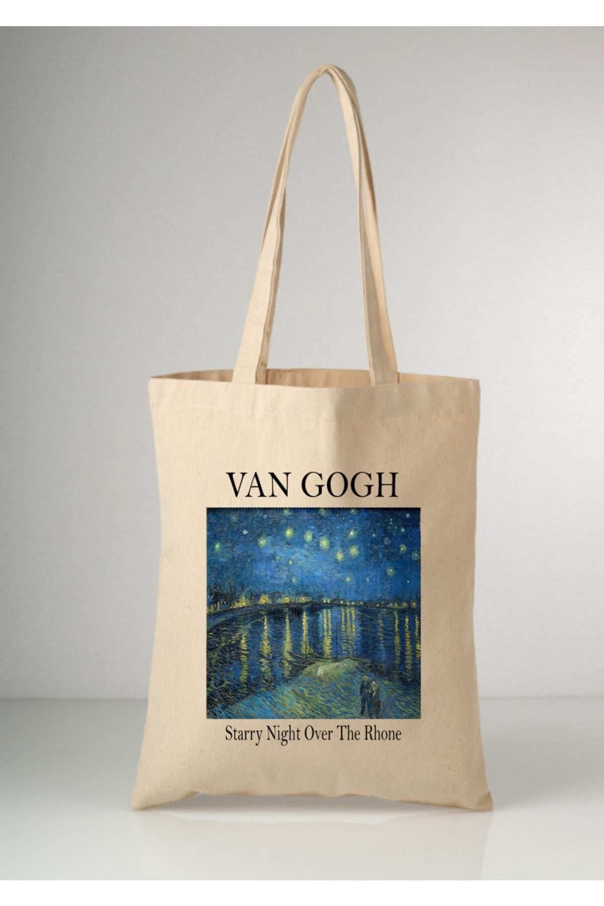 Van Gogh Starry Night Over The Rhone Tasarımlı Tote Bag Bez Çanta