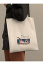 Chainsaw Man Anime Tasarım Tote Bag, Kalın, Bez Çanta, Omuz Çanta, Manga Çanta, Anime Çanta