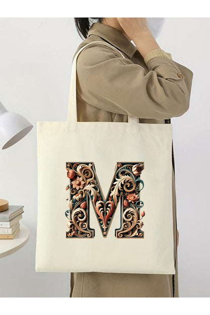 Harf Tasarım A Harfi Çanta, Y2 Pinterest Retro Unisex Bez Çanta Tote Bag, Shopper Bag