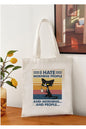 I Hate Morning People Tasarım Tote Bag Bez Çanta