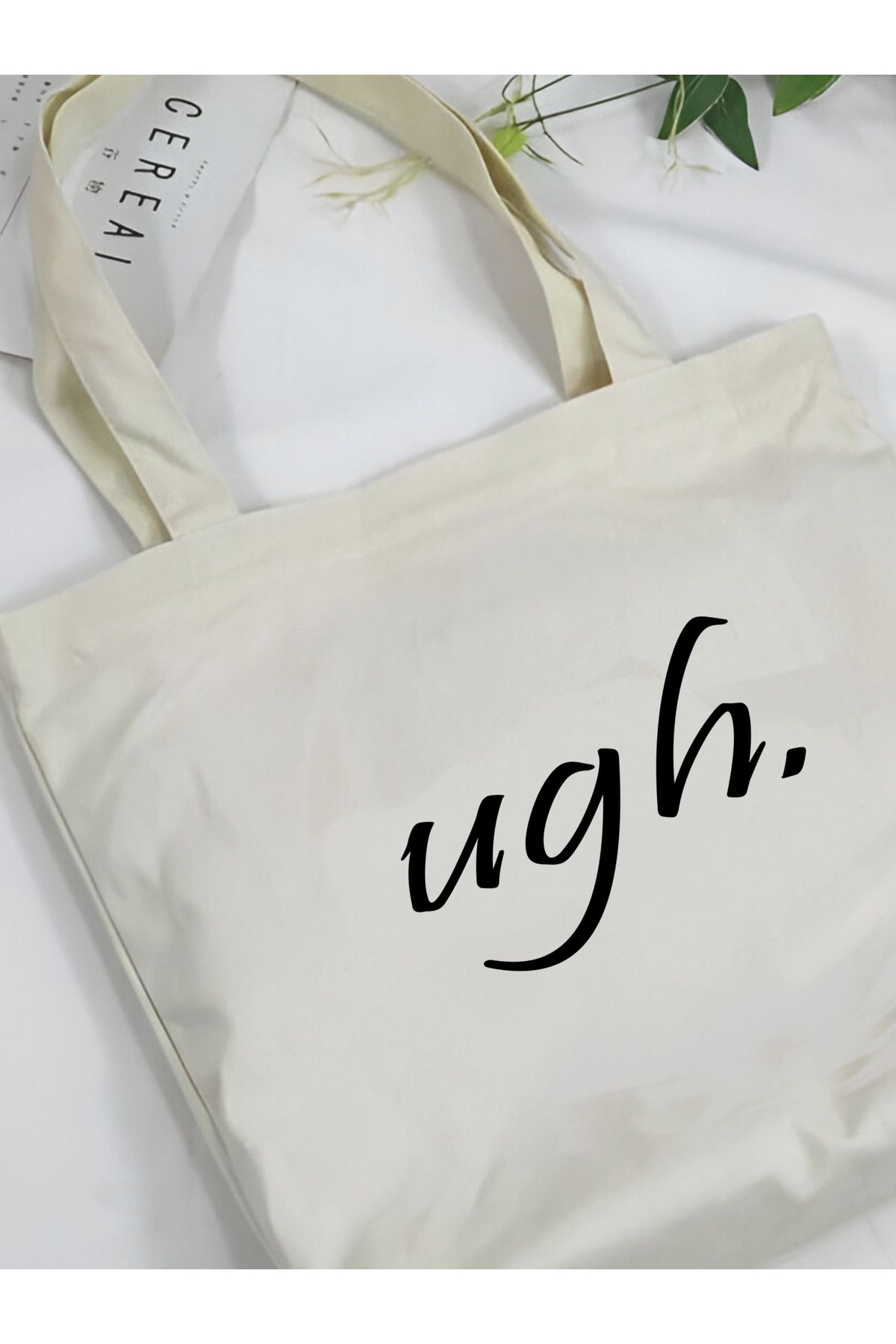 YK2 Ugh Pinterest Kalın Kanvas Tote Bag, Bez Çanta, Shopper Bag, Kanvas Çanta