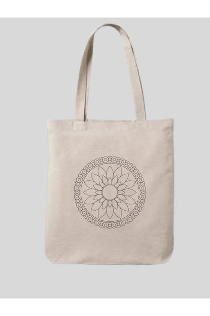 Hediye Hobi Mandala 35*40 cm Ham Bez Çanta Boyama