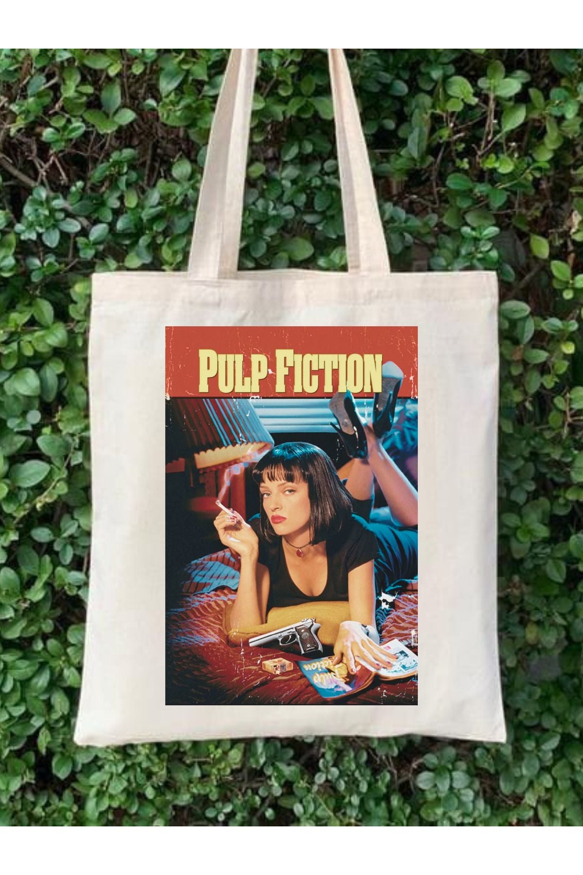 Pulp Fiction Tote Bag Bez Çanta