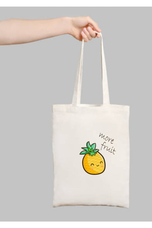 Ananas Pineapple Tasarımlı Ham Bez Çanta tasarımlı ham bez çanta minimalist pinterest modeli