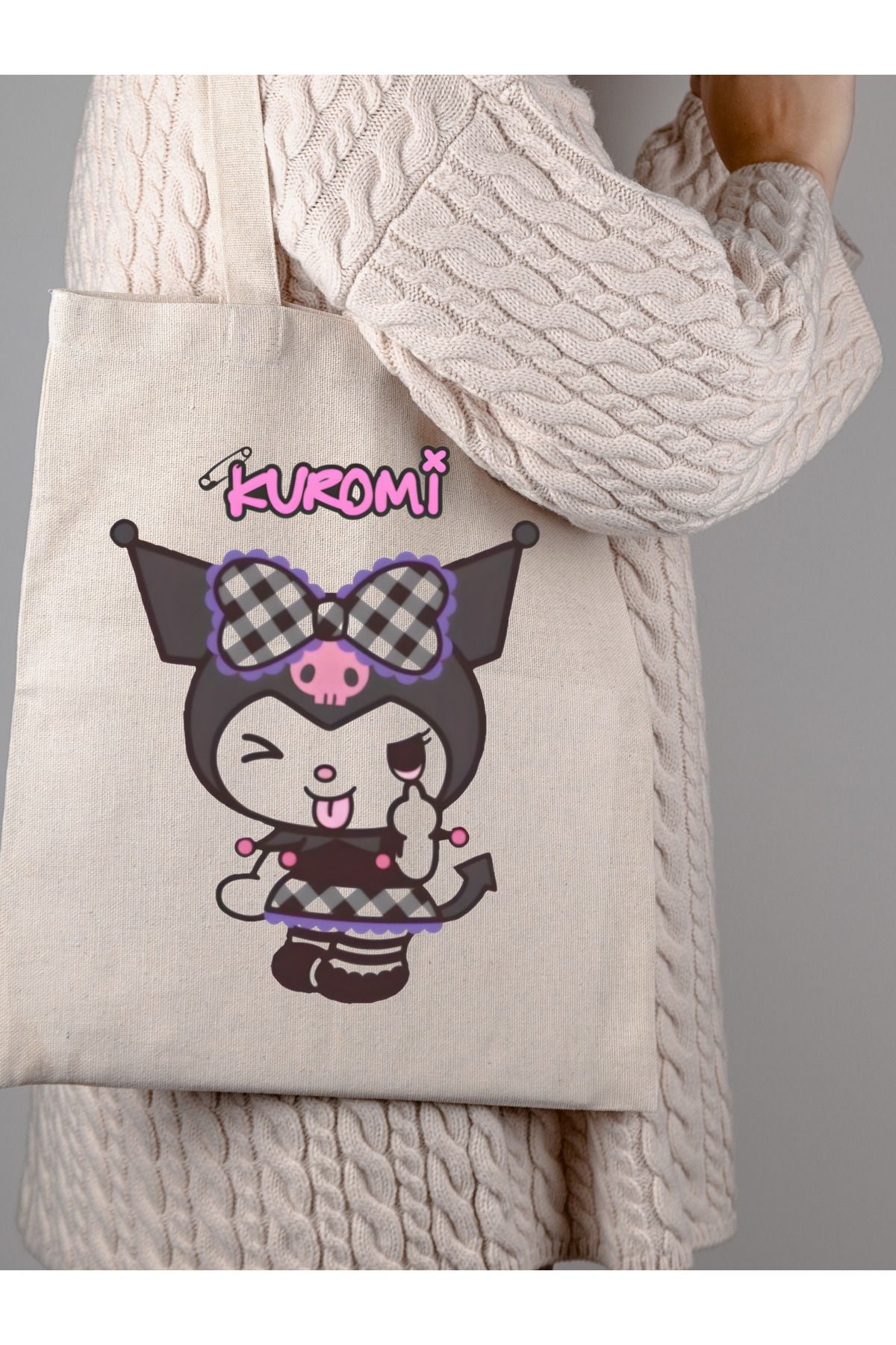 Kuromi Tasarım Tote Bag Bez Çanta