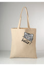 Hello Kedi Cat Tote Bag Bez Çanta