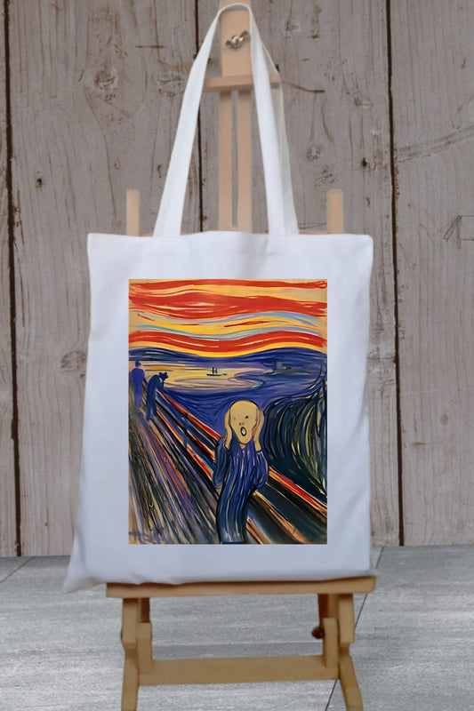 Edvard Munch Scream Çığlık Bez Tote Bag