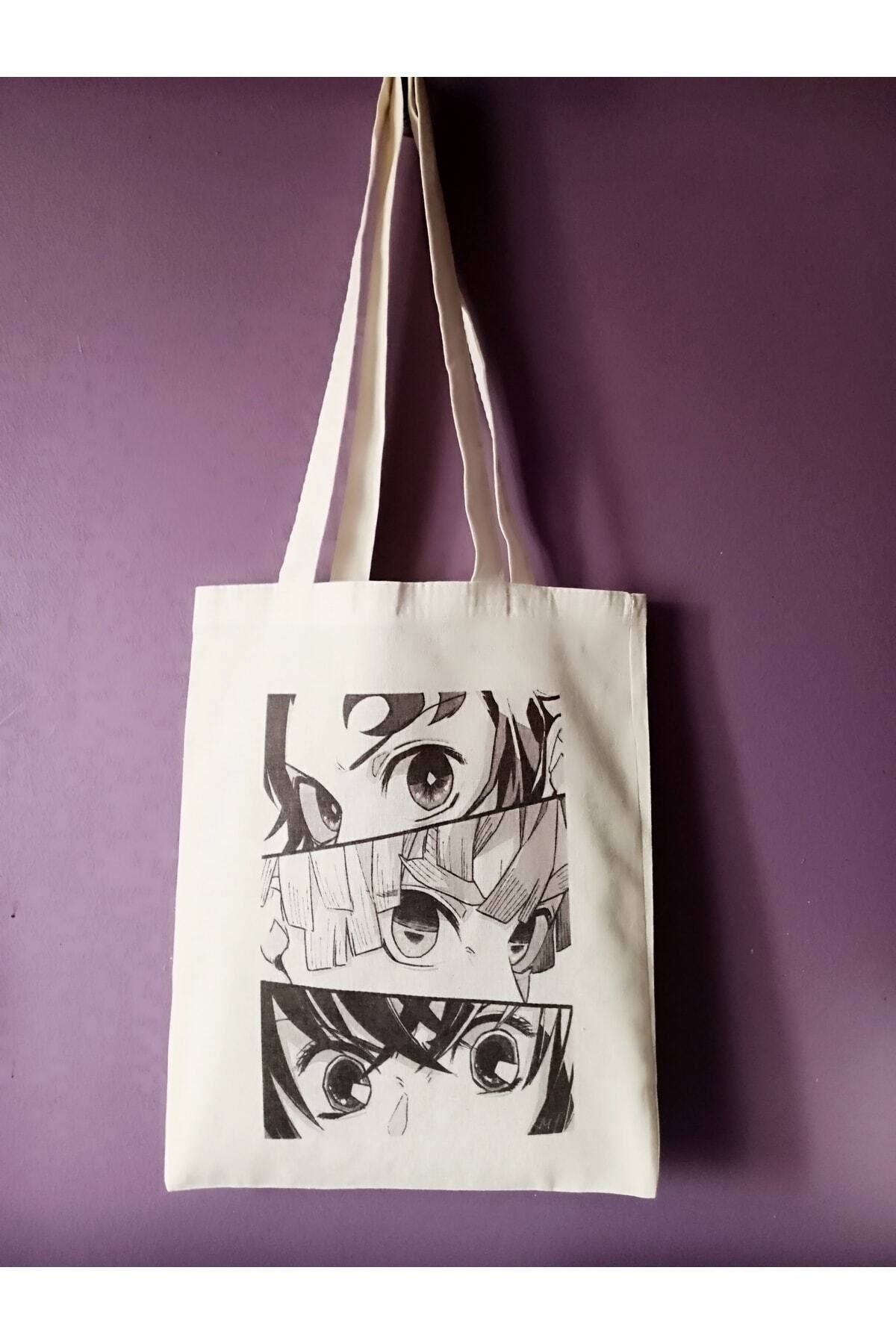 Anime Demon Slayer Kimetsu No Yaiba Tote Bag Bez Çanta