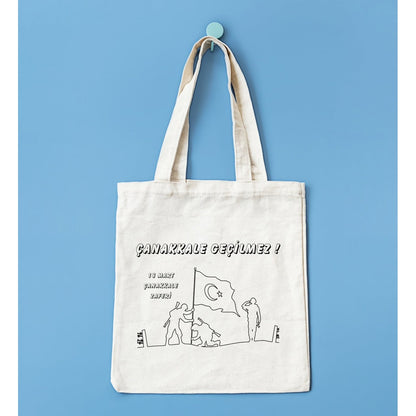 Tote Bag krem kanvas çanta %100 pamuk 35x40 cm tote bag