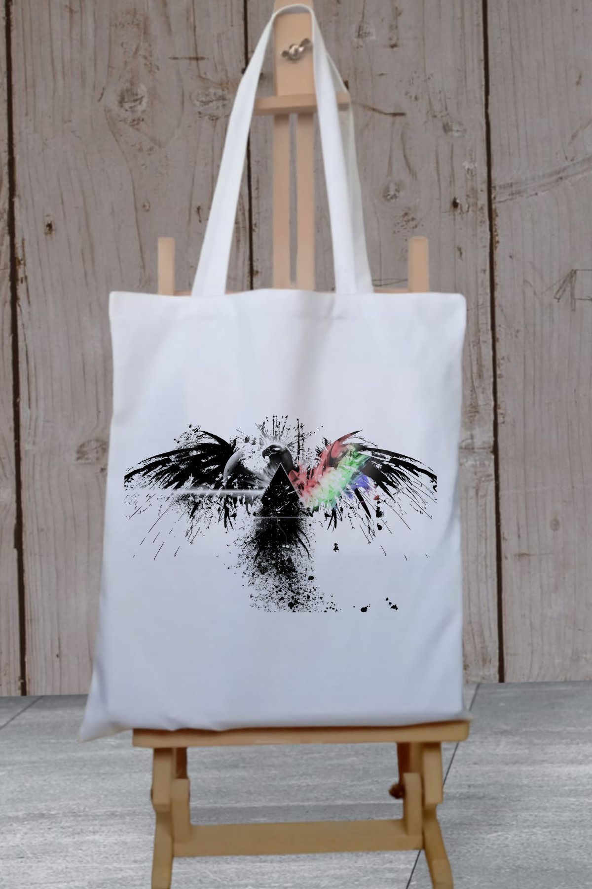 Pink Floyd Dark Side Of The Moon Kalın Su Geçirmez Bez Tote Bag Kanvas Omuz Çantası