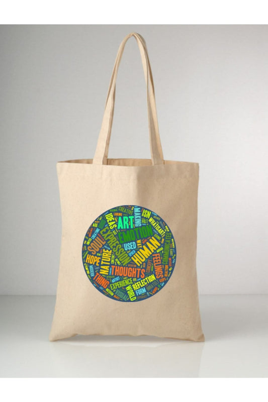 Tote Bag krem ham bez çanta %100 pamuk 35x40 cm tote bag