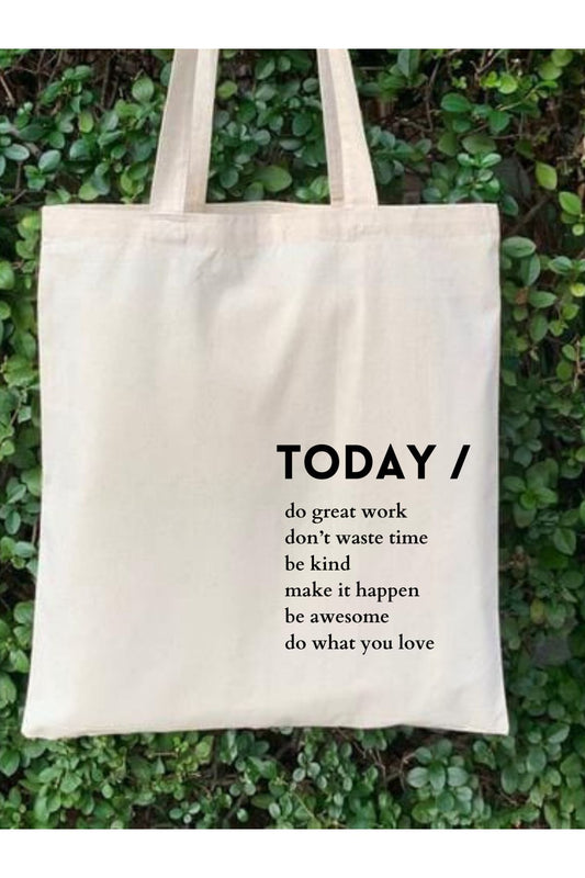 Today Tasarım Ham Bez Tote Bag Bez Çanta