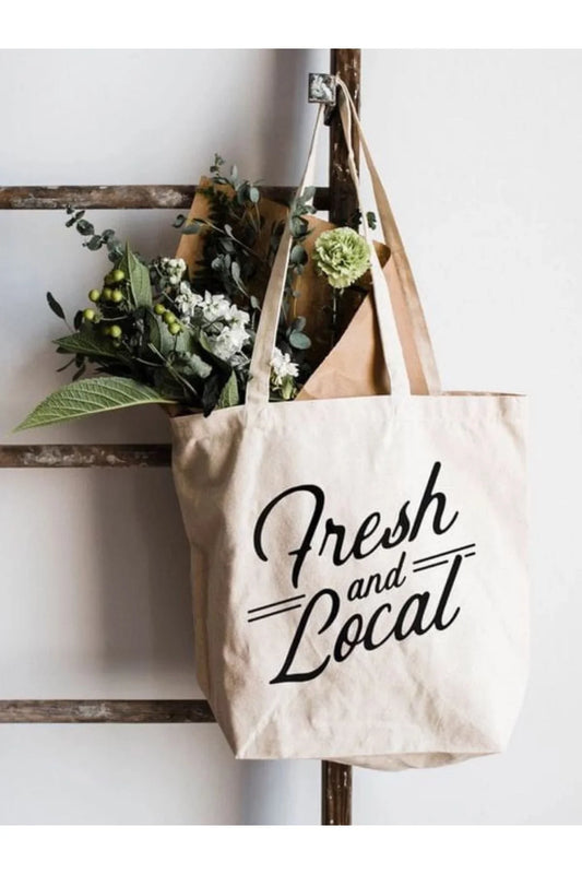 YK2 Fresh and Local Pinterest Kalın krem kanvas çanta %100 pamuk 35x40 cm tote bag