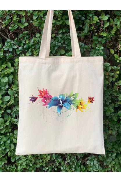 Çiçekler Flowers Tote Bag Bez Çanta