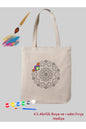 Mandala Boyama Çantası Hobi 35*40 cm Hediye Ham Bez Çanta Boyama