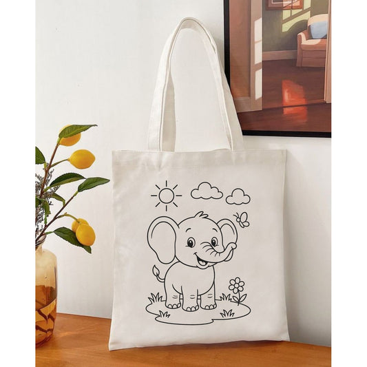 Tote Bag krem kanvas çanta %100 pamuk 35x40 cm tote bag