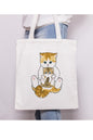Anne Ve Yavrusu Kedi Anne Hediye Tote Bag Bez Çanta