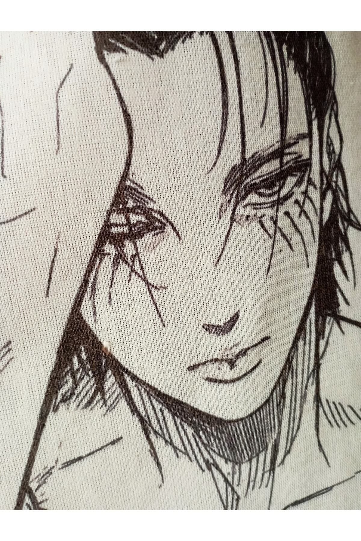 Eren Yeager Anime Shingeki No Kyojin Tote Bag Bez Çanta
