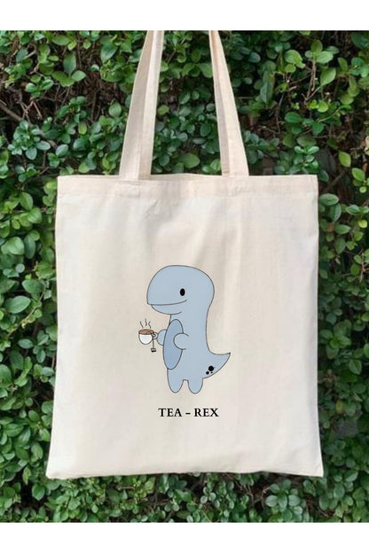 Tea-rex, Y2 Pinterest Unisex Tearex Bez Çanta Tote Bag, Shopper Bag