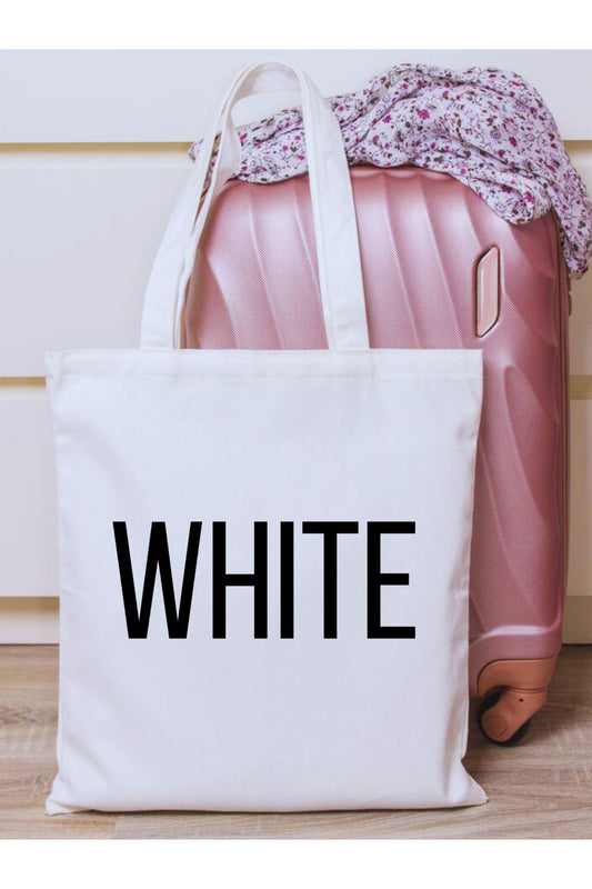 Orange White Black Alışveriş Çantası, Kalın Kumaş Tote Bag Bez Çanta, Omuz Çantası