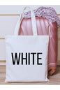 Orange White Black Alışveriş Çantası, Kalın Kumaş Tote Bag Bez Çanta, Omuz Çantası