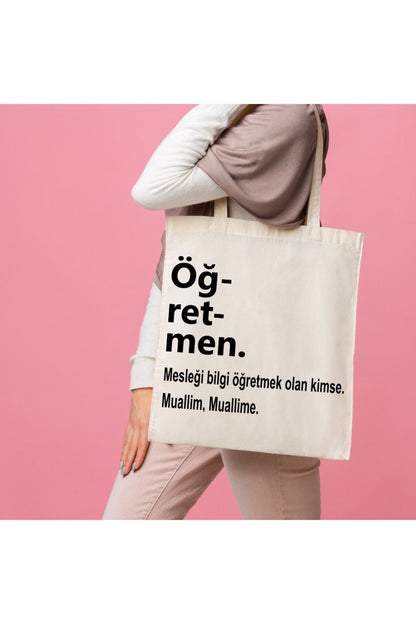Öğretmenler Günü Öğretmen Hediye Tote Bag Bez Çanta