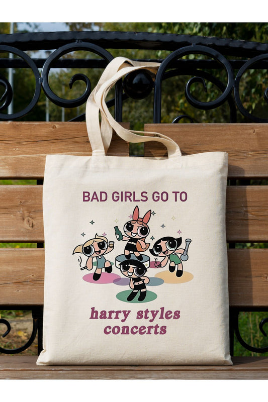 Powerpuff Harry Styles Tote Bag Bez Çanta
