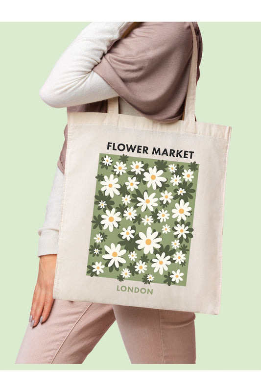 Papatya Tasarım Tote Bag Bez Çanta