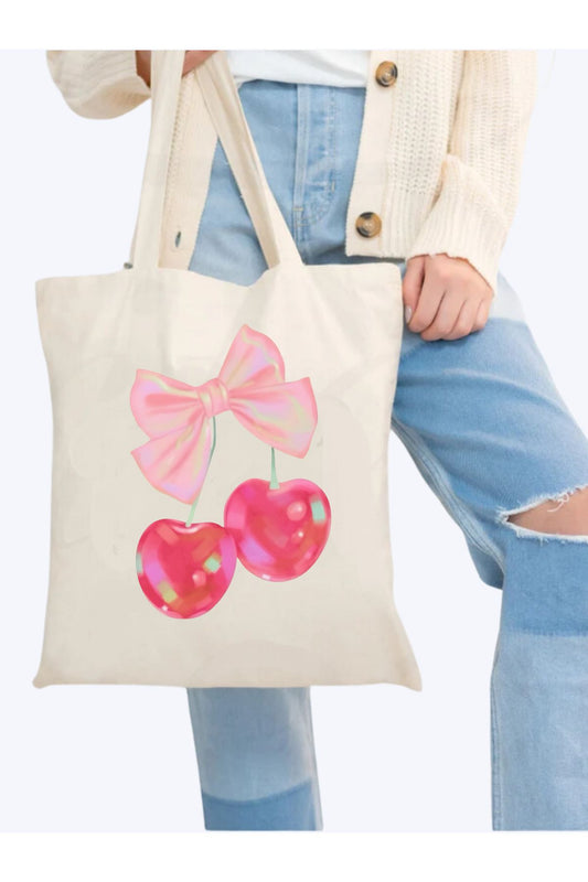 Y2K Bows Coquette Pinterest Kurdeleler Retro Unisex Ham Bez Çanta tasarımlı ham bez çanta minimalist pinterest modeli