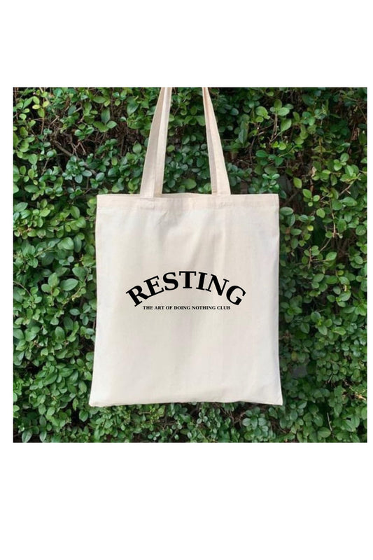 Resting, The Art Of Doing Nothing Club Tasarım Tote Bag Bez Çanta