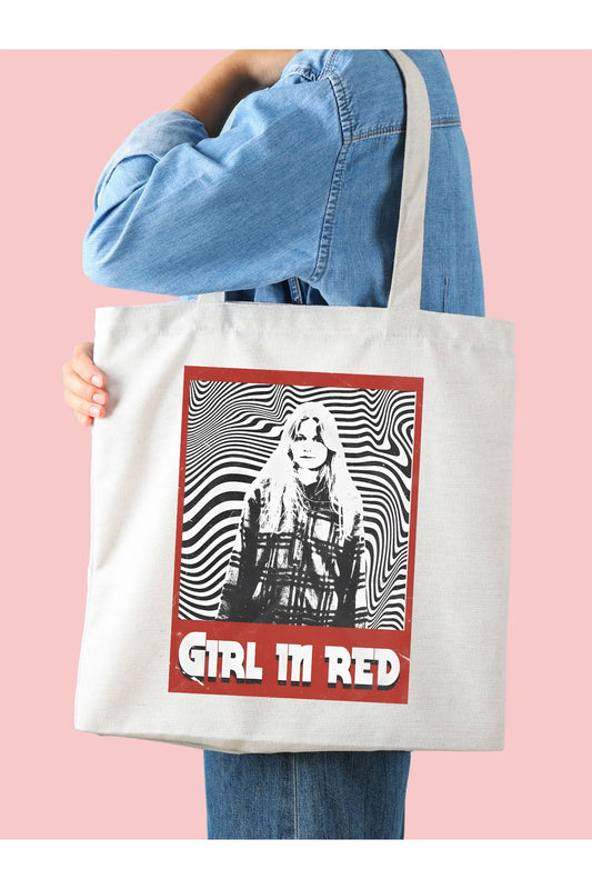 Girl In Red Tote Bag Bez Çanta