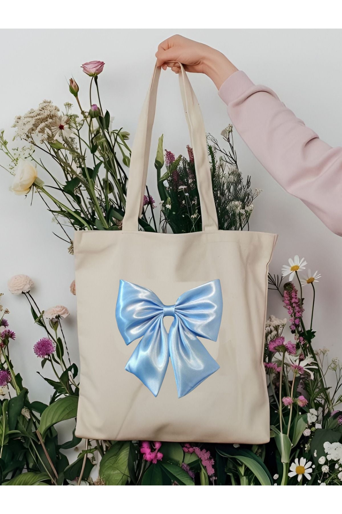 Y2K Bows Coquette Pinterest Kurdeleler Retro Unisex Bez Çanta Tote Bag
