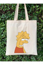 Lisa Simpson Tasarım Tote Bag Bez Çanta