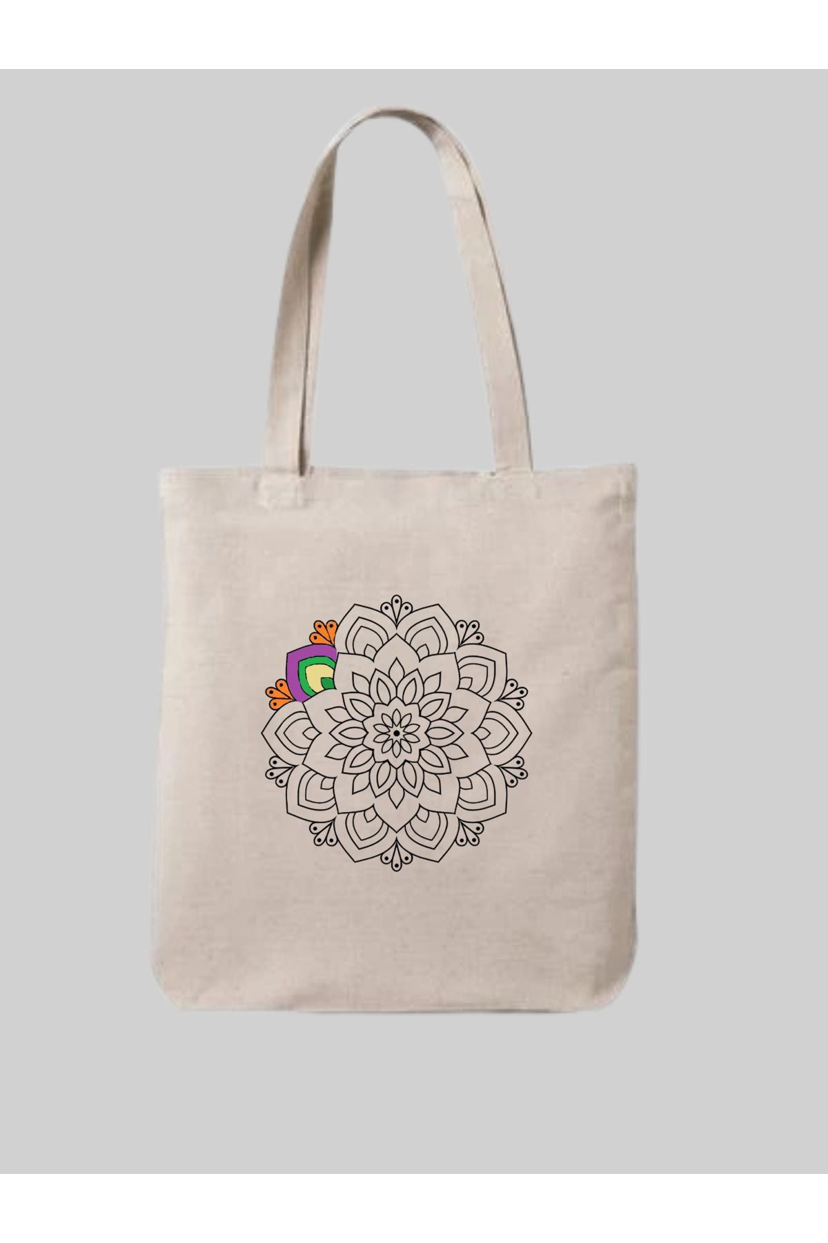 Mandala Boyama Çantası Hobi 35*40 cm Hediye Ham Bez Çanta Boyama