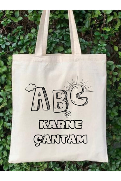 Karne Çantası, Karne Hediyesi Boyama Çanta, Anaokulu İlkokul Etkinlik, Boyama Bez Çanta