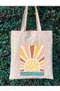 Hello Sunshine, Güneş Tasarım Ham Bez Tote Bag Bez Çanta