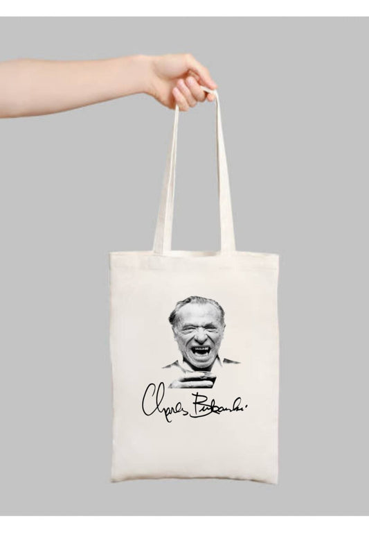 Charles Bukowski Tasarımlı Tote Bag Krem Ham Bez Çanta ham bez çanta pinterest model