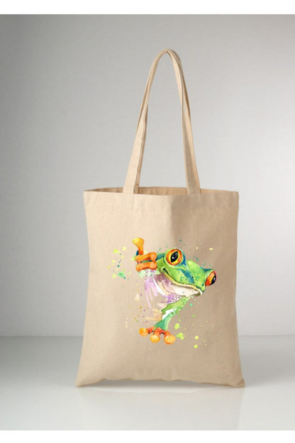 Tote Bag krem ham bez çanta %100 pamuk 35x40 cm tote bag