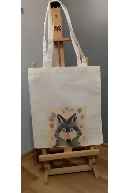 Wolf Unique Art, Kurt Tasarım Tote Bag Bez Çanta