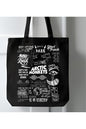 Siyah Kanvas, Arctic Monleys Tasarım Tote Bag Bez Çanta, Shopper Bag, Kanvas Çanta