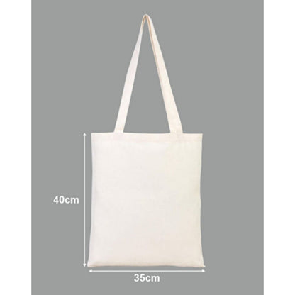 Tote Bag krem kanvas çanta %100 pamuk 35x40 cm tote bag