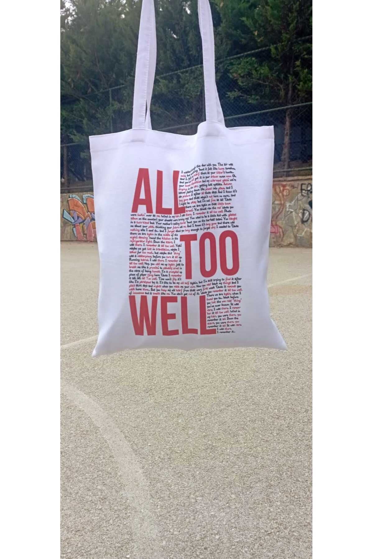 Taylor Swift All Too Well Suya Dayanıklı Kalın Tote Bag Bez Çanta