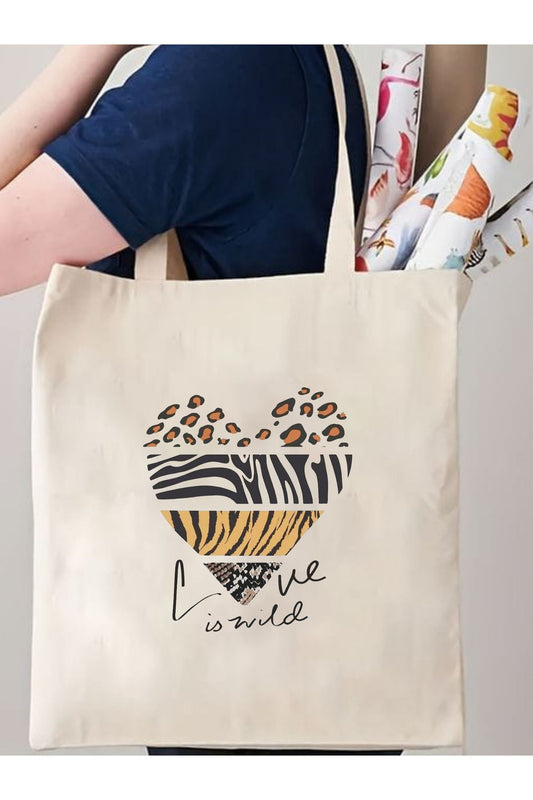 Leopar Bez Çanta, Y2K Leopard Pinterest Retro Unisex Bez Çanta Tote Bag