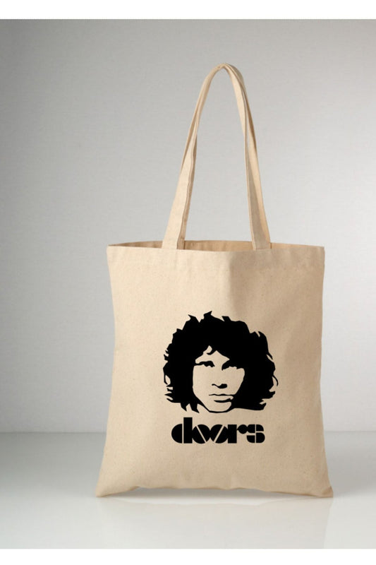 The Doors Tasarımlı Ham Bez Çanta tasarımlı ham bez çanta minimalist pinterest modeli