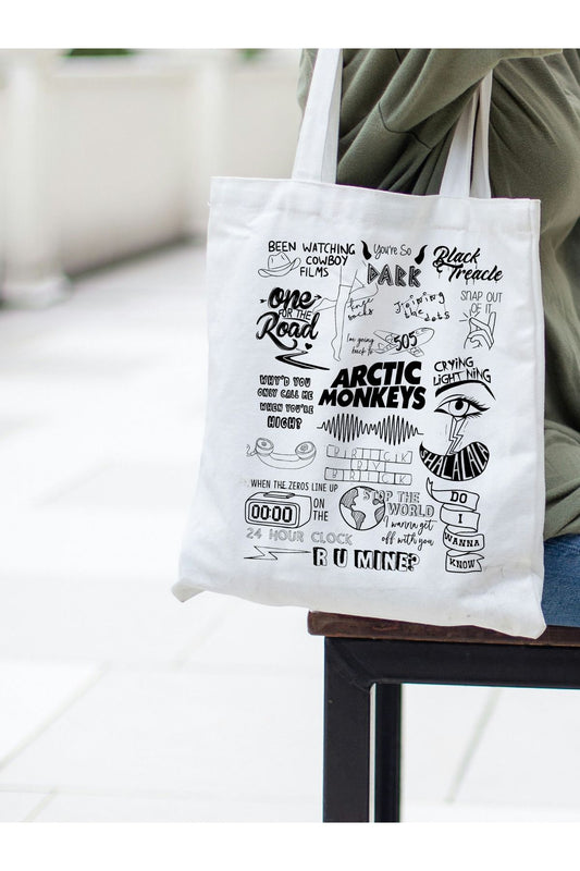 Arctic Monkeys Kalın Su Geçirmez Bez Tote Bag Kanvas Omuz Çantası