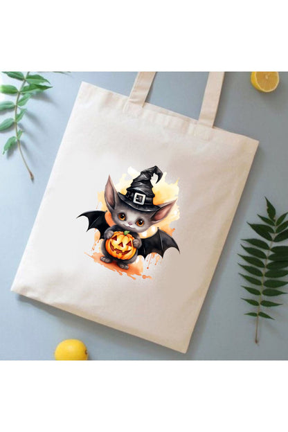 Halloween Cadılar Bayramı Balkabağı Tote Bag Bez Çanta