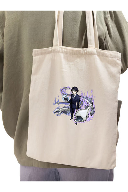 Chrollo Lucifer Hunter x Anime Tasarım Tote Bag, Kalın, Bez Çanta, Omuz Çanta, Manga Anime Çanta
