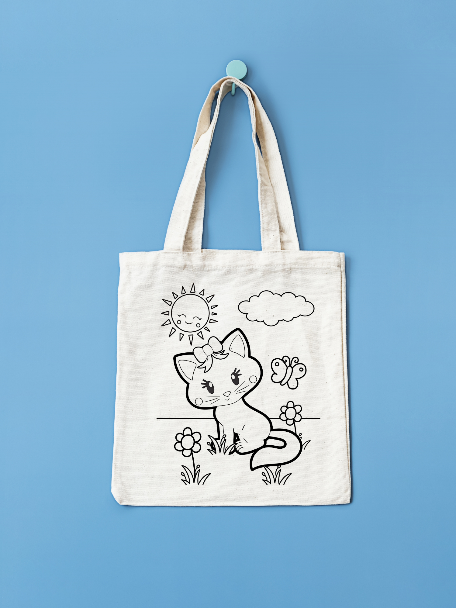 Tote Bag krem kanvas çanta %100 pamuk 35x40 cm tote bag