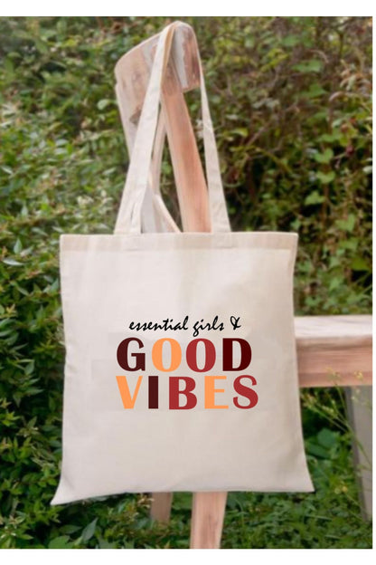 Good Vibes Tote Bag Bez Çanta